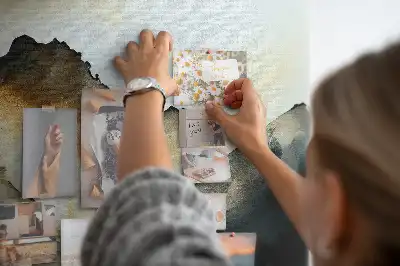Abstract Landscape Printed Cork Memo Board