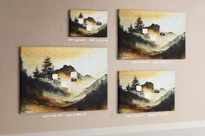 Abstract Landscape Printed Cork Memo Board