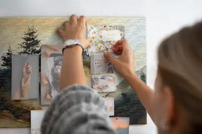 Printed Cork Memo Board Abstract landscape