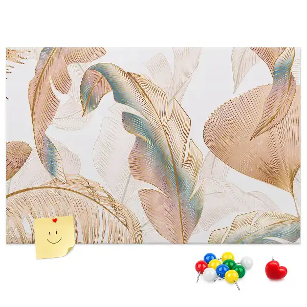 Leaf Pattern Printed Cork Memo Board