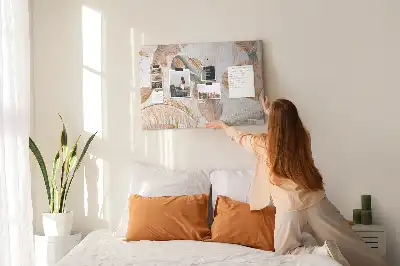 Leaf Pattern Printed Cork Memo Board