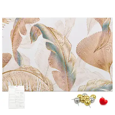 Leaf Pattern Printed Cork Memo Board