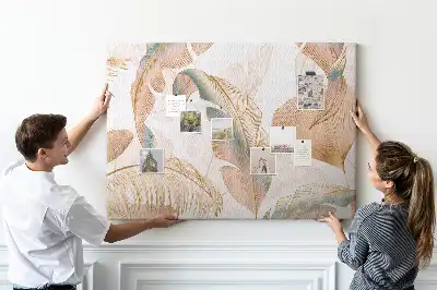 Leaf Pattern Printed Cork Memo Board