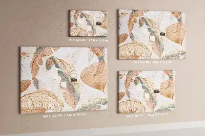 Leaf Pattern Printed Cork Memo Board