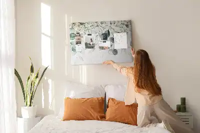 Plants and nature themed cork memo board