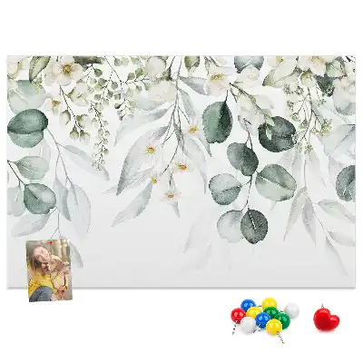Plants and nature themed cork memo board