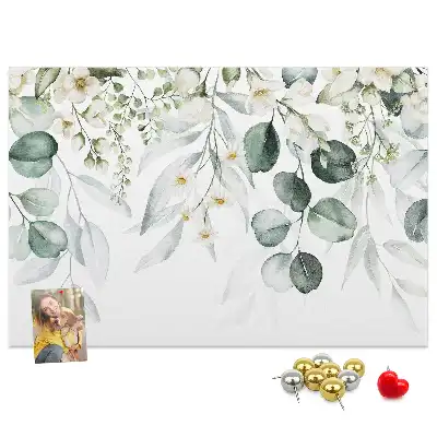 Plants and nature themed cork memo board