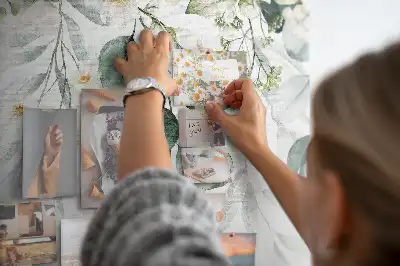 Plants and nature themed cork memo board