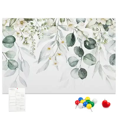 Plants and nature themed cork memo board