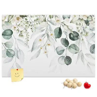 Plants and nature themed cork memo board