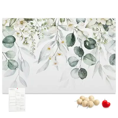 Plants and nature themed cork memo board
