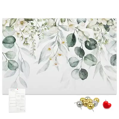 Plants and nature themed cork memo board
