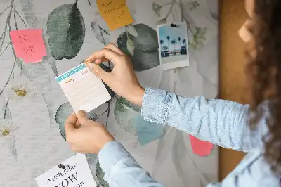 Plants and nature themed cork memo board