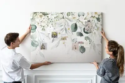 Plants and nature themed cork memo board
