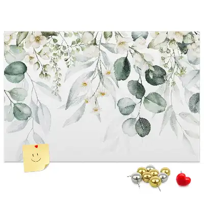 Plants and nature themed cork memo board