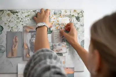 Plants and nature themed cork memo board