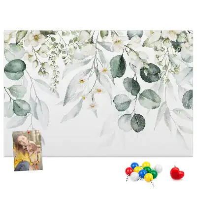 Plants and nature themed cork memo board
