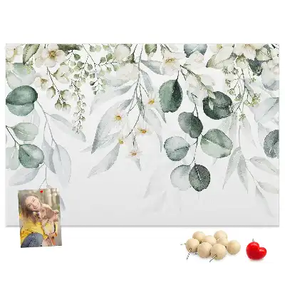 Plants and nature themed cork memo board