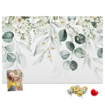 Plants and nature themed cork memo board