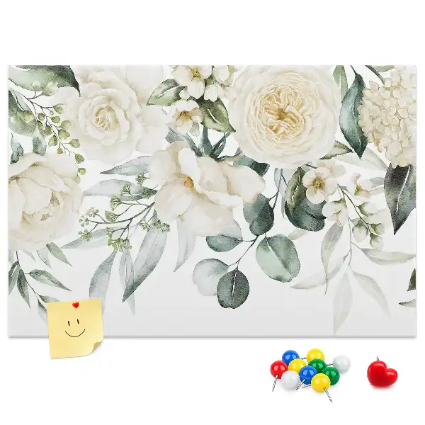 Printed Floral Cork Board