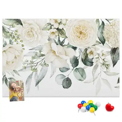 Printed Floral Cork Board
