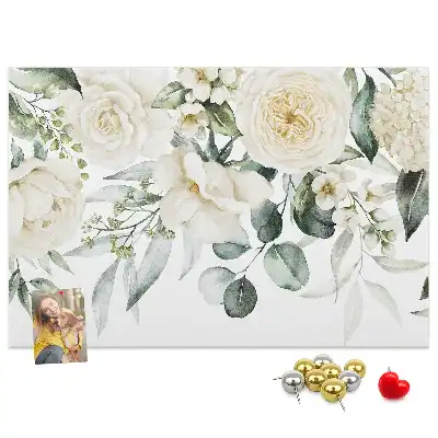 Printed Floral Cork Board