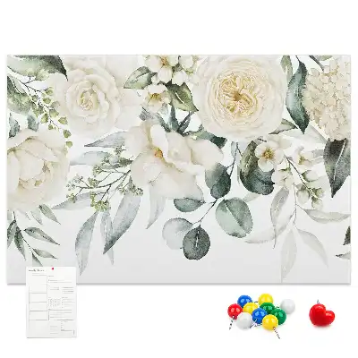Printed Floral Cork Board