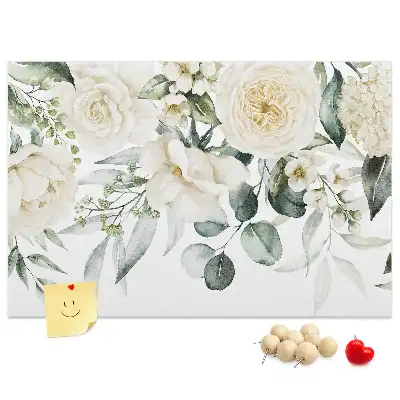 Printed Floral Cork Board