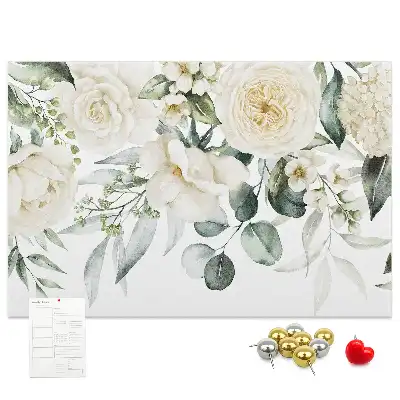 Printed Floral Cork Board