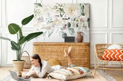 Printed Floral Cork Board