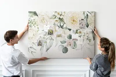 Printed Floral Cork Board