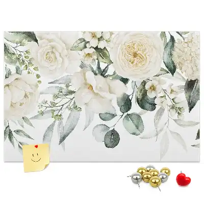Printed Floral Cork Board