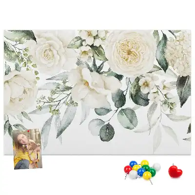 Printed Floral Cork Board