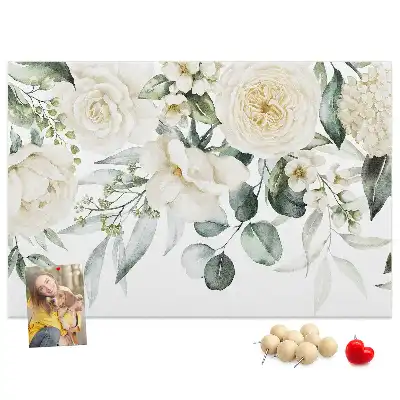 Printed Floral Cork Board