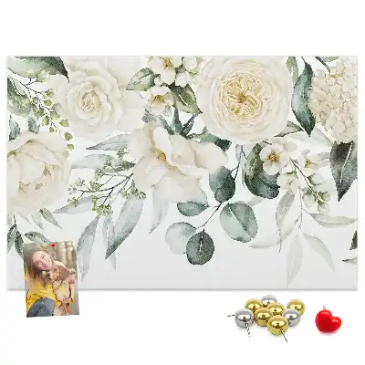 Printed Floral Cork Board