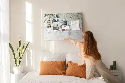 Printed Cork Memo Board with Hanging Plants Design