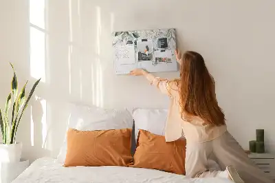 Printed Cork Memo Board with Hanging Plants Design