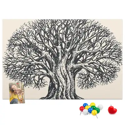Large Nature Tree Printed Cork Board