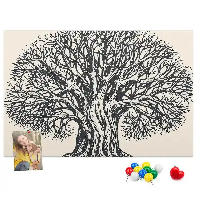 Large Nature Tree Printed Cork Board