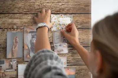 Printed Cork Memo Board with Wooden Frame