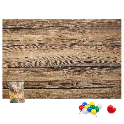 Printed Cork Memo Board with Wooden Frame