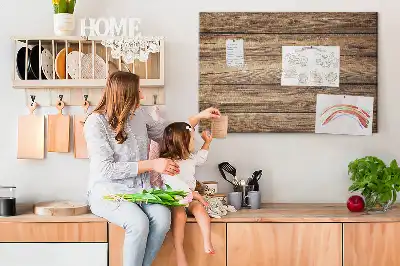 Printed Cork Memo Board with Wooden Frame