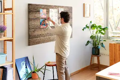 Printed Cork Memo Board with Wooden Frame