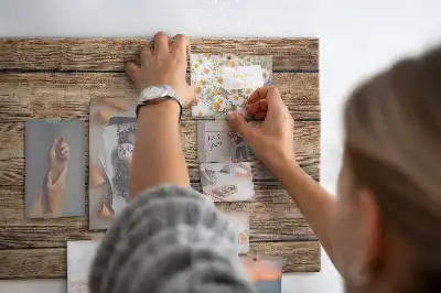 Printed Cork Memo Board with Wooden Frame