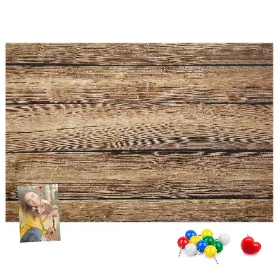 Printed Cork Memo Board with Wooden Frame