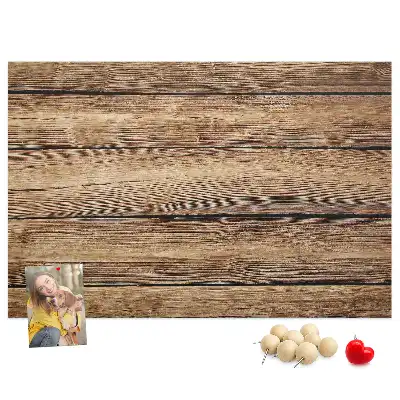 Printed Cork Memo Board with Wooden Frame