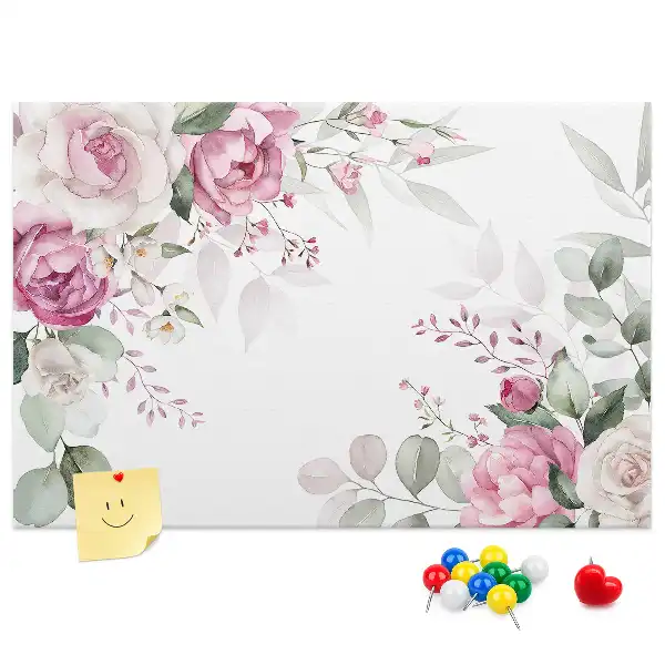 Floral Frame Cork Memo Board