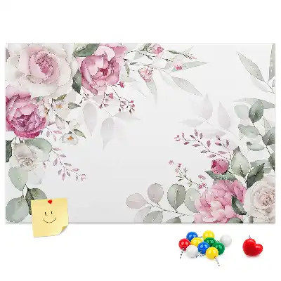 Cork memo board Floral frame