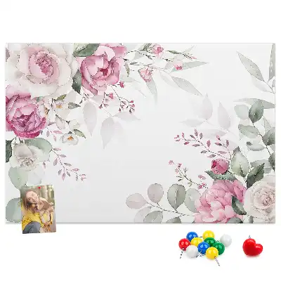 Cork memo board Floral frame