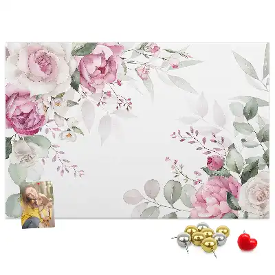 Cork memo board Floral frame